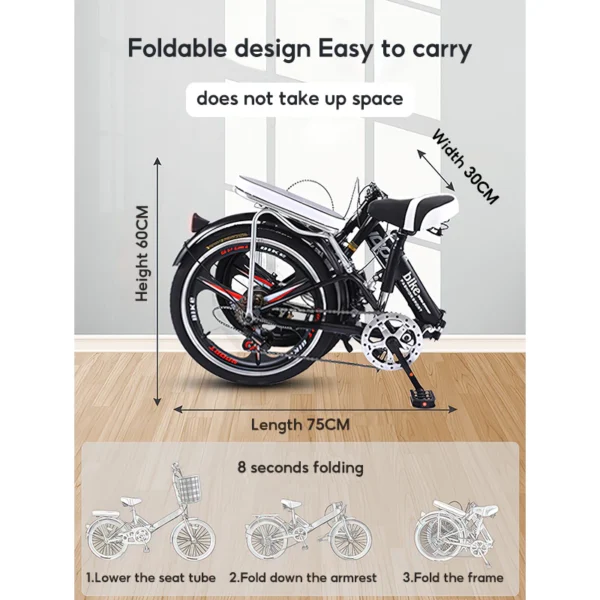 Foldable 7 Speed Adult Bike 20inch