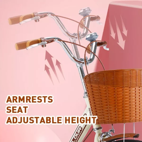 Adult Commuter Bike with Basket 24inch