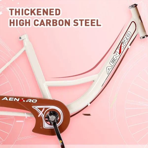 Adult Commuter Bike with Basket 24inch